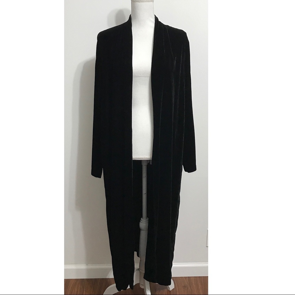 Eileen Fisher Velvet Shawl Collar Jacket in Black